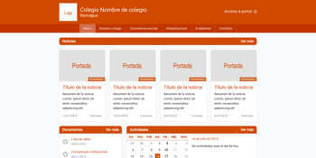 Captura de pantalla de Página Web de Colegio